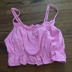 BLANCO BY NATURE Pink Cropped Tank SIZE: MEDIUM